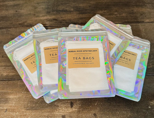 Single use loose leaf tea bags