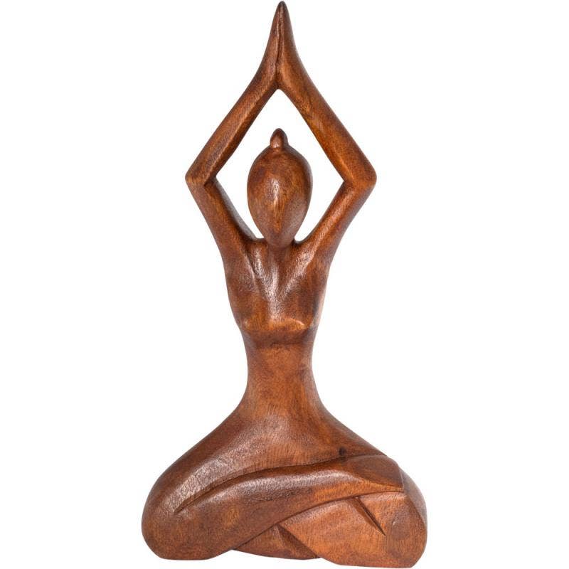 SITTING WOODEN YOGA POSE