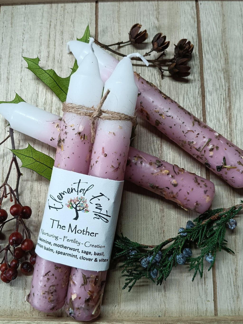 The Mother Herbal Intention Candles 6 inch tapers