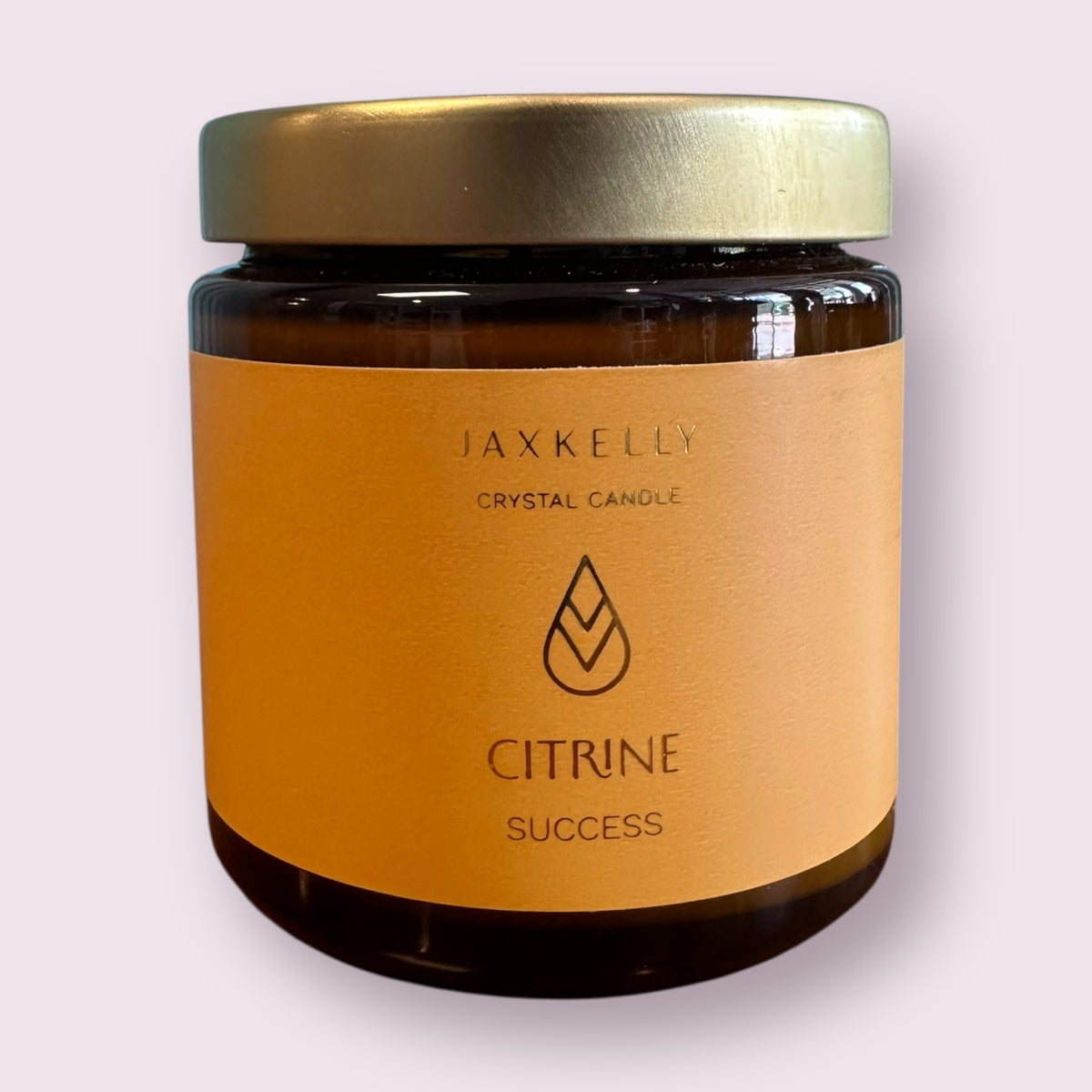 4oz Amber Crystal Candles - Citrine - Success