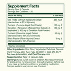 Liver Tonic Herbal Supplement Capsules 120 Capsules
