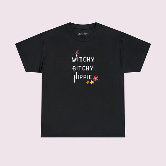 Witchy Bitchy Hippie Heavy Cotton Tee