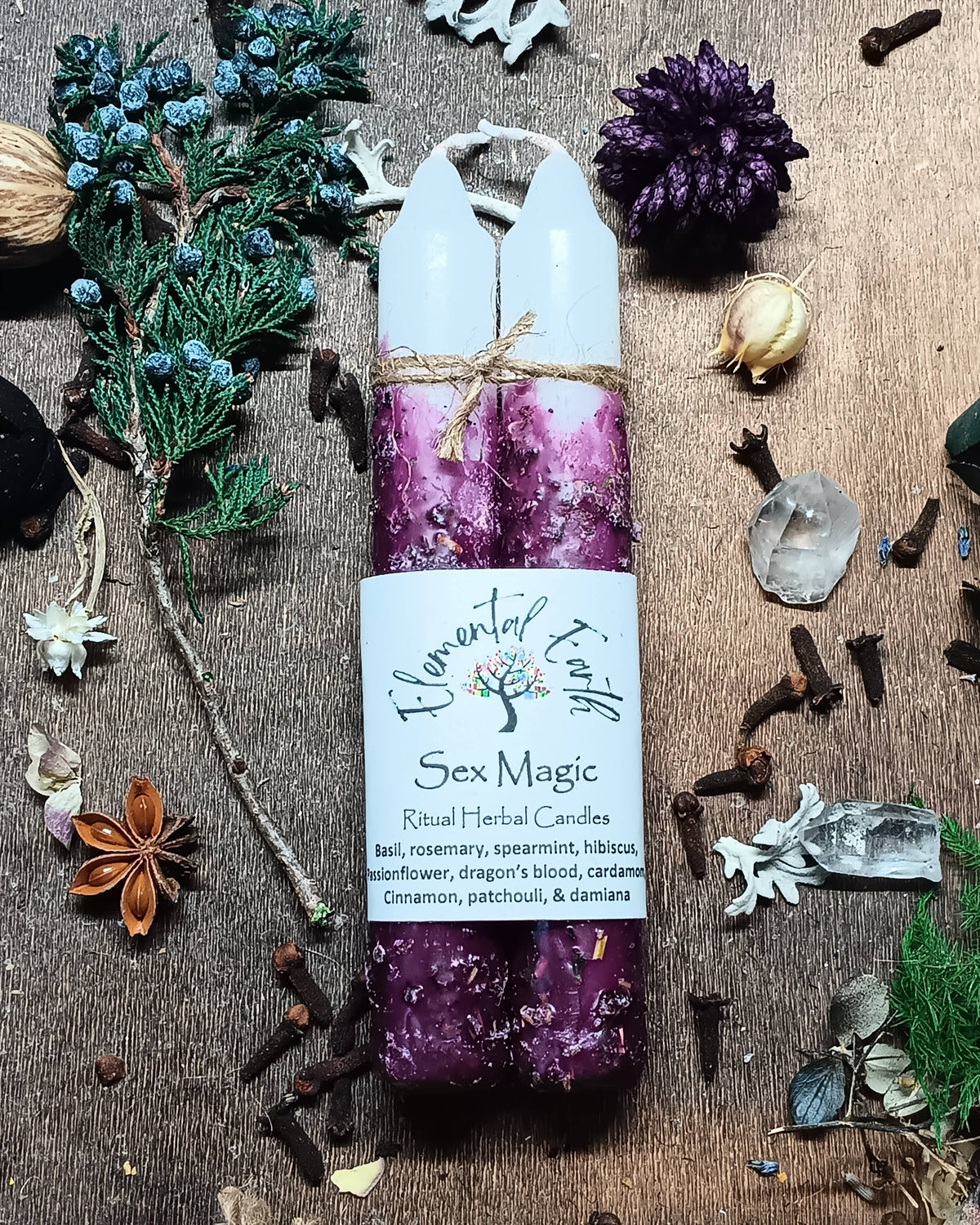 Sex Magic 6 inch Herbal Intention Candles