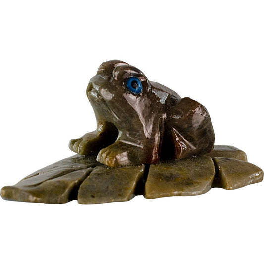 Spirit Animal 1.25-inch Frog on Leaf Dolomite