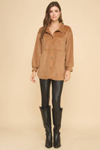 Amicis Lilian Oversized  Shirt: Camel