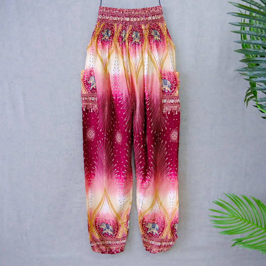 Hippie Boho Harem Pants with Side Pockets
