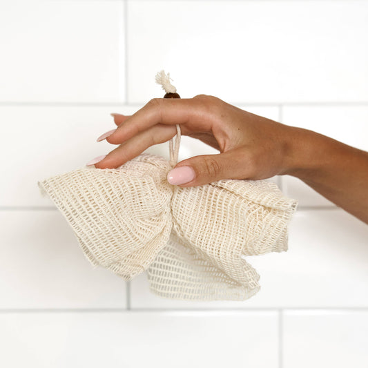 Shower Pouf | Ramie Exfoliating Sponge | Earth Day Best