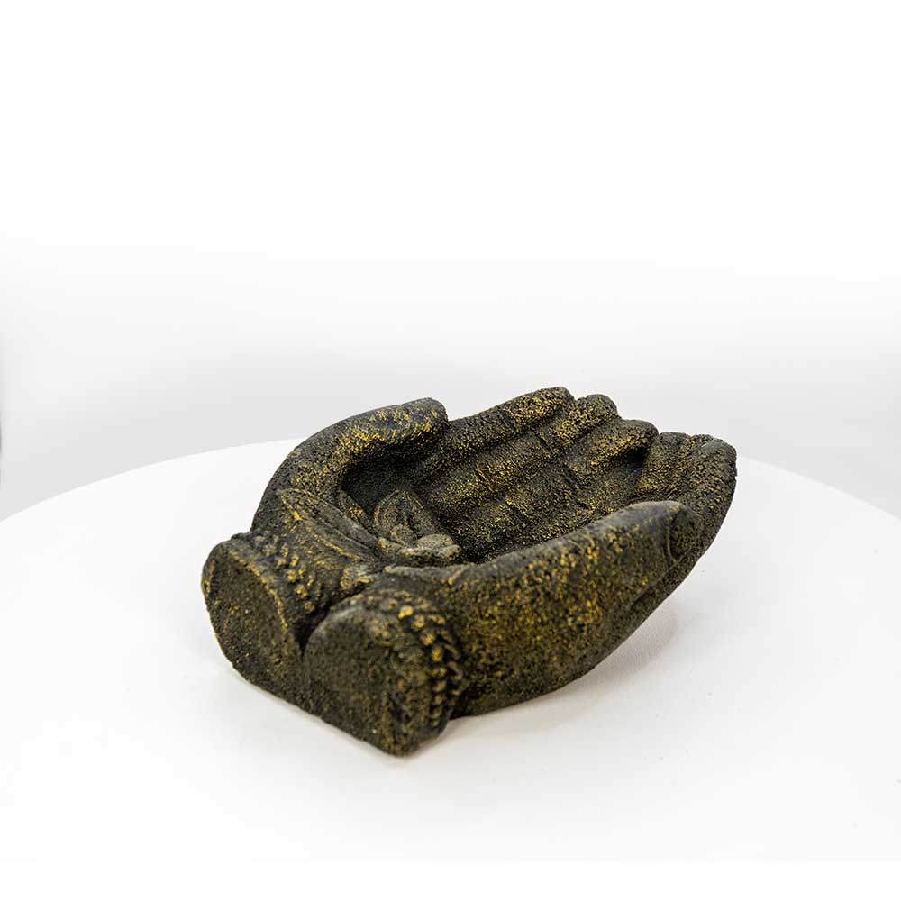 Volcanic Stone Incense Holder Buddha Offering Hands Lotus: Buddha