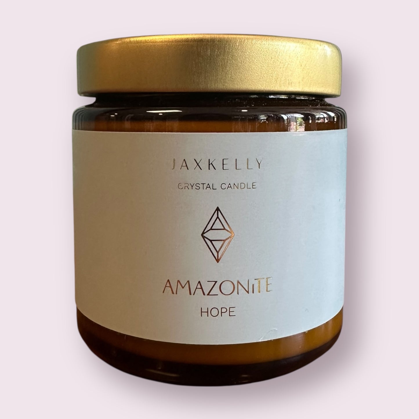 4oz Amber Crystal Candles - Amazonite - Hope