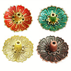 Random Color Enamel Lotus Incense Holder – Mini & Decorative