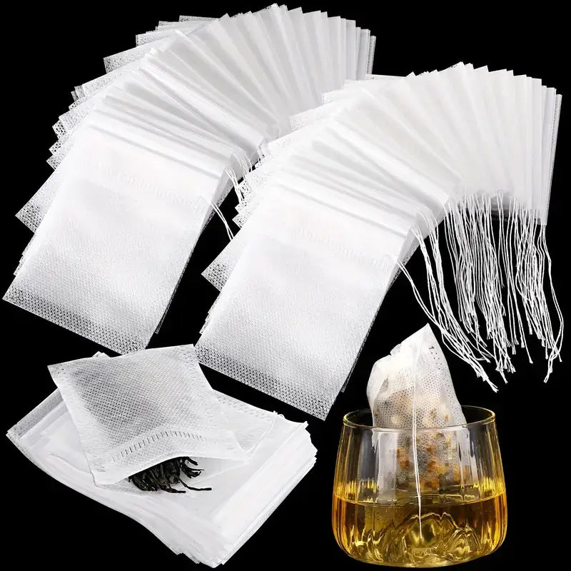 Disposable Fabric Drawstring Tea Bags - 2"x2.76": 100 Bags