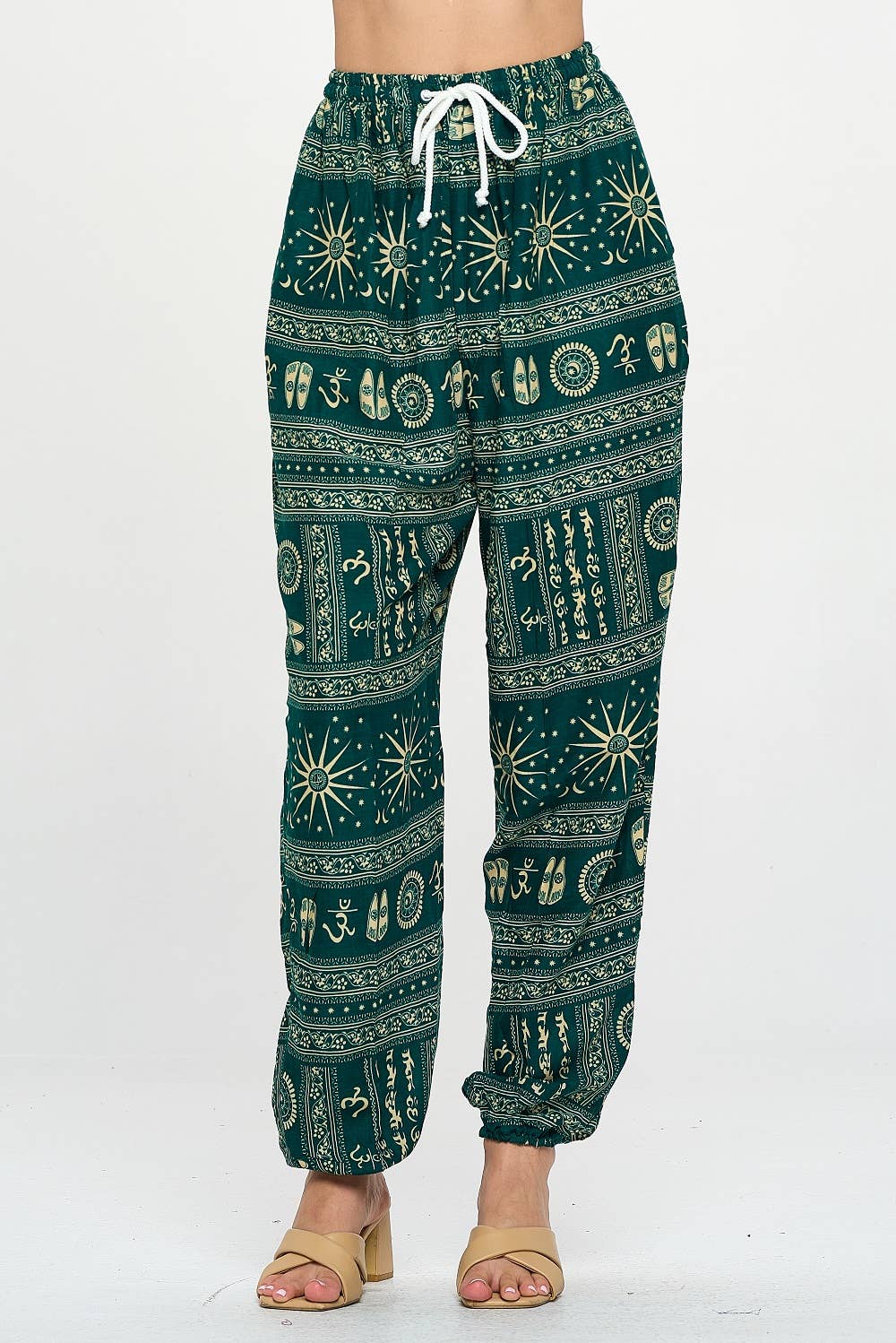 Om Print Pants: Assorted colors