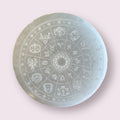 Charging Plate Round - Selenite with Zodiac signs