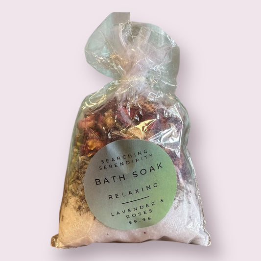 Herbal Bath Soak (White Label): Calming Bath Soak- Epsom Salt-Lavender-Roses