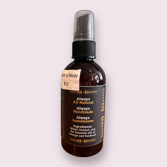 Patchouli Orange Room & Body Spray - 4 oz