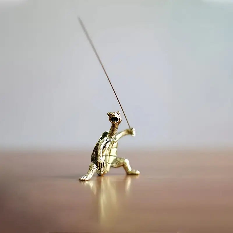 Kung Fu Turtle Incense Holder Bronze/Copper Unique Piece: Bronze