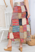 Patched Maxi Skirt