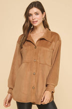 Amicis Lilian Oversized  Shirt: Camel