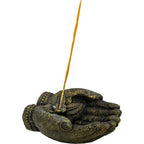 Volcanic Stone Incense Holder Buddha Offering Hands Lotus: Buddha