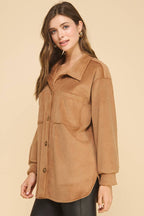 Amicis Lilian Oversized  Shirt: Camel