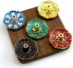 Random Color Enamel Lotus Incense Holder – Mini & Decorative