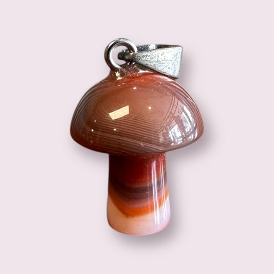 Carnelian Mini Mushroom Pendant
