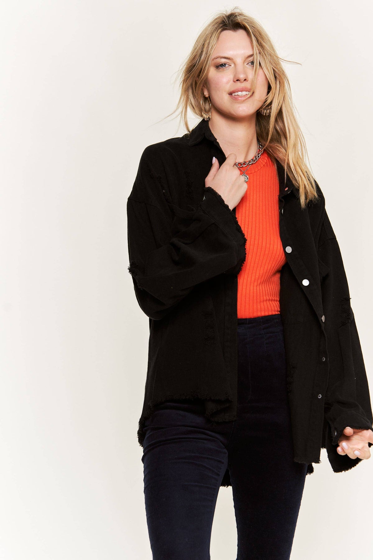 Black Button Down Jacket
