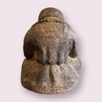 Volcanic Stone Statue T-light Holder Praying Monk