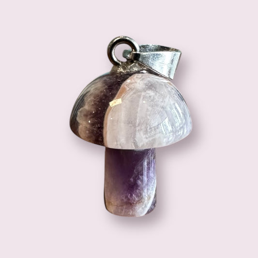 Amethyst Mini Mushroom Pendant