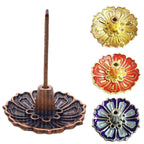 Random Color Enamel Lotus Incense Holder – Mini & Decorative