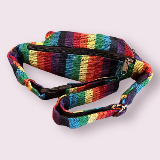Handwoven Colorful/Pride Unisex Hemp/Cotton  Fanny Packs