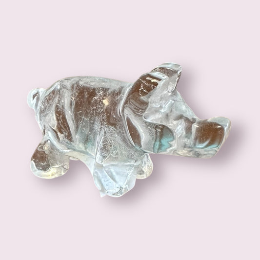 Clear Quartz Pig 40-45mm