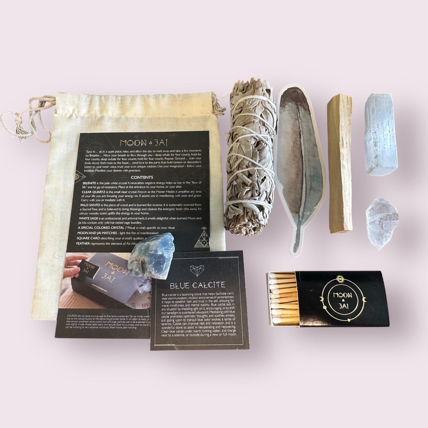 BALANCE ritual kit with blue calcite