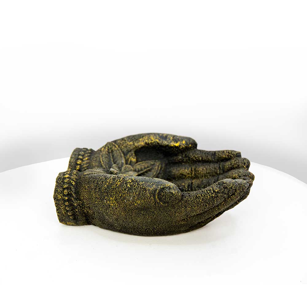 Volcanic Stone Incense Holder Buddha Offering Hands Lotus: Buddha