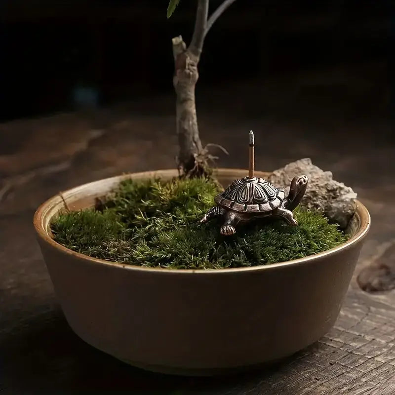 Turtle Mini Incense Holder Bronze/Copper Unique Piece: Bronze