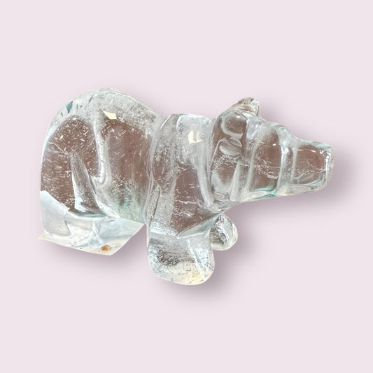 Clear Quartz Bear 35-40mm