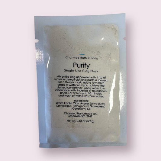 Single Use Clay Face Mask: Purify/White Mask