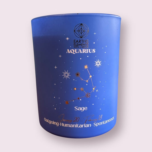 Aquarius Zodiac Candle