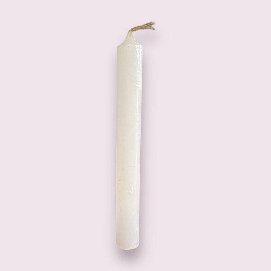 White Colored Spell Candles, Chime Candle 4 Inches