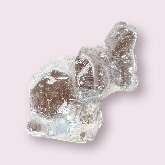 Clear Quartz Elephant 30-35mm