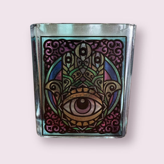Fatima Hand Square Votive Holder