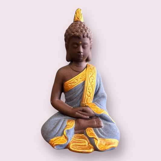 Ceramic Meditating Buddha - Blue