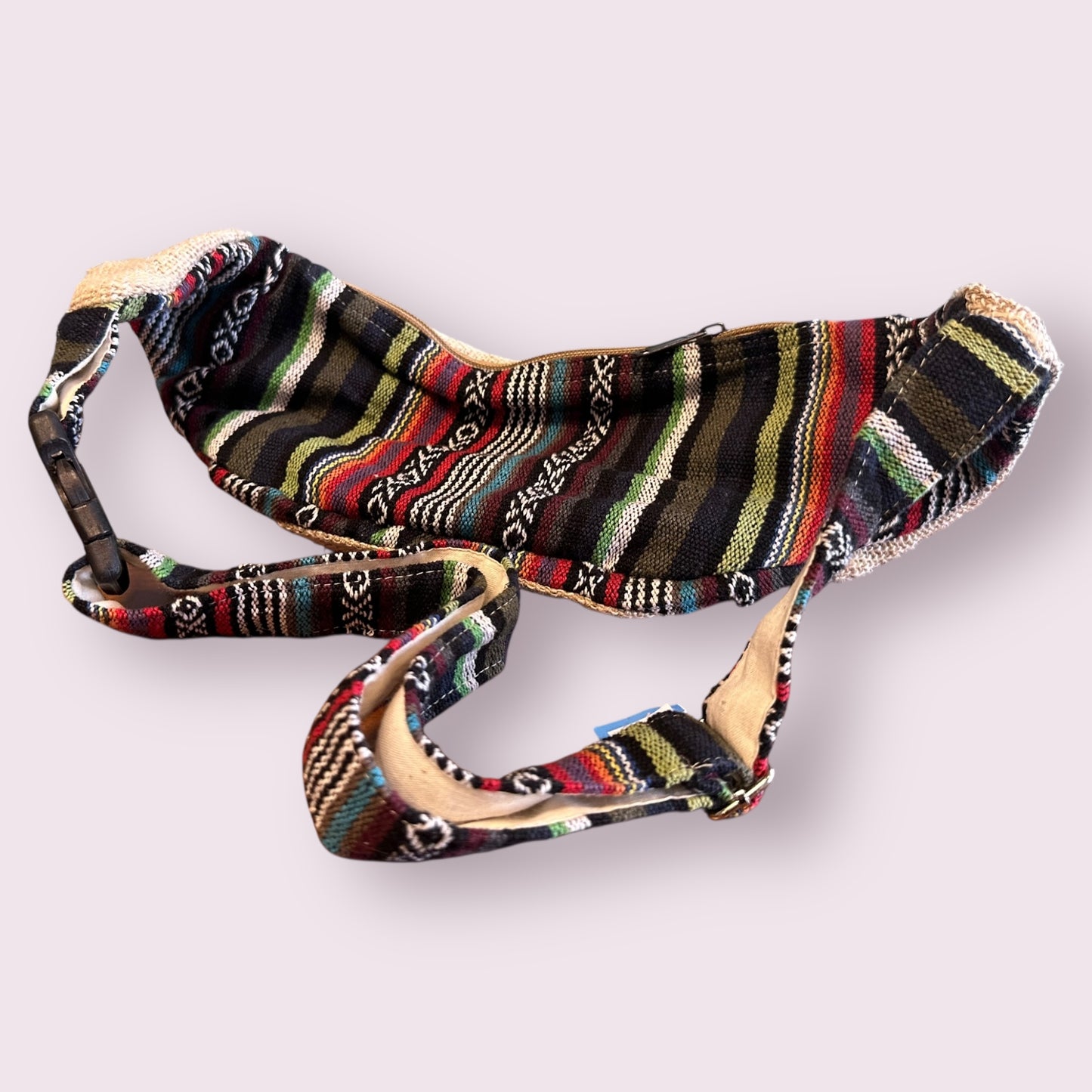 Handmade Hemp Hand Embroidery Unisex Fanny Packs