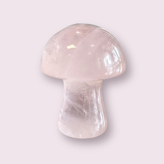 Rose Quartz Gemstone Mini Mushroom
