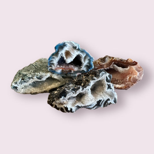 Agate Geode Rainbow Flat | Agate Geode | Natural Geode