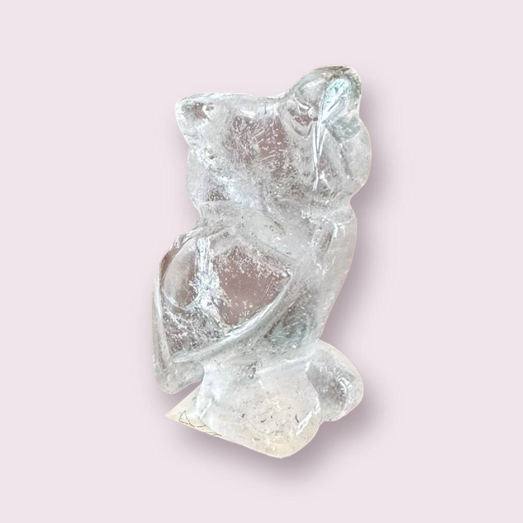 Clear Quartz Carved Owl