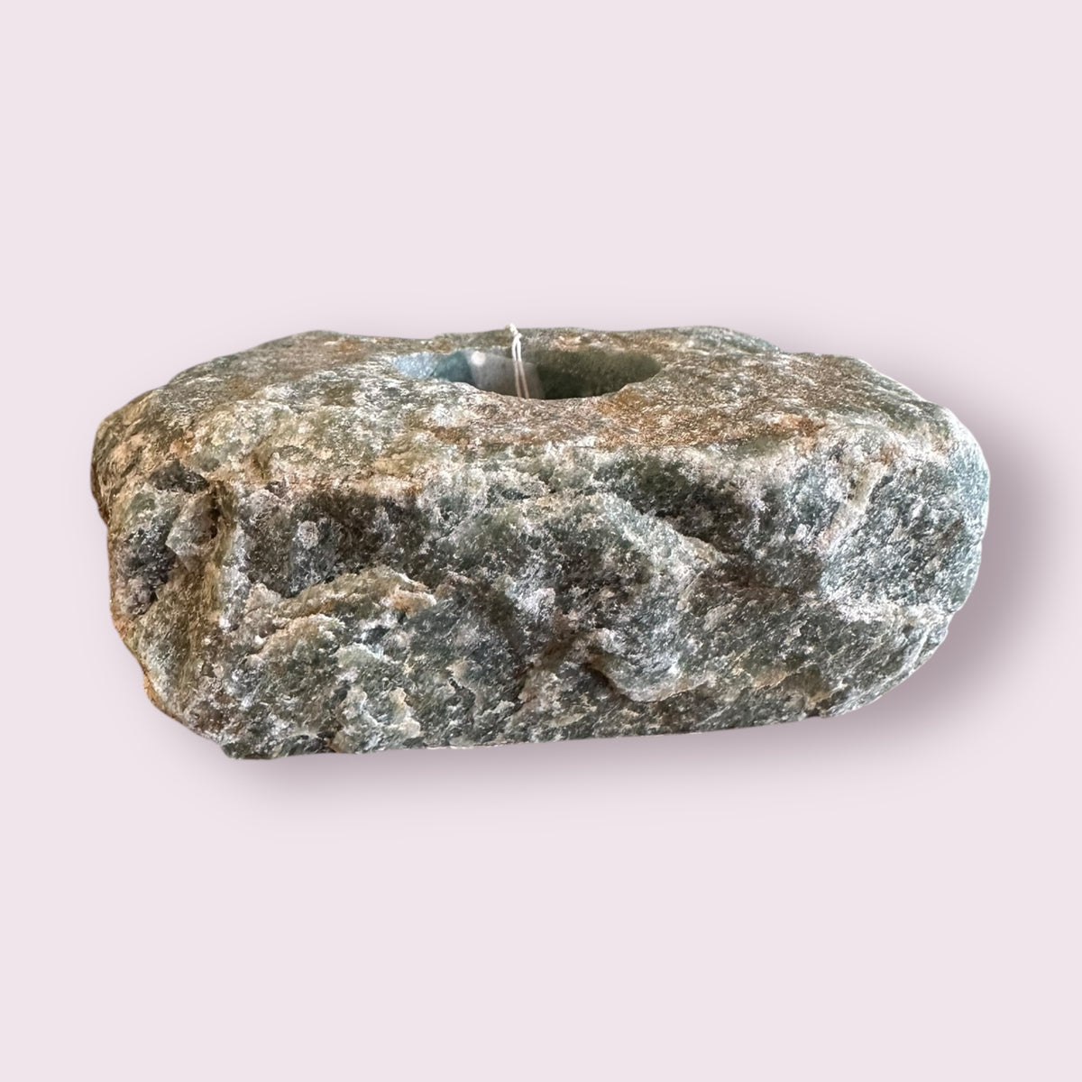 Rough Green Aventurine T Light Holder
