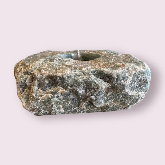 Rough Green Aventurine T Light Holder