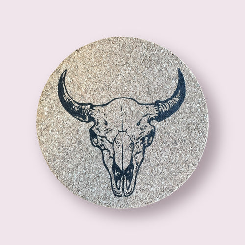 Buffalo Skull Coasters Set of Four