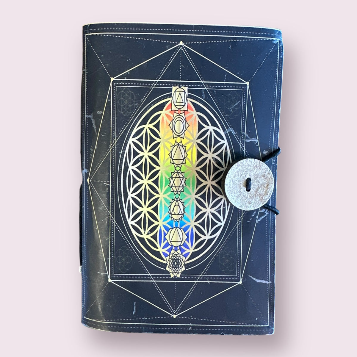 Rainbow Flower Of Life  Journal 15 x 10 cm